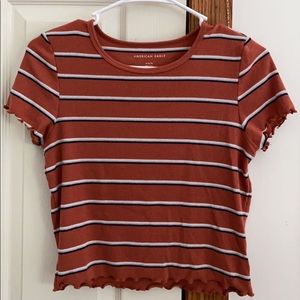 american eagle crop tee